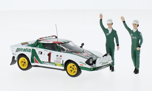 Winners Series with figurines - Lancia Stratos HF No.1 Rally Monte Carlo 1977 Munari/Maiga - 1:43